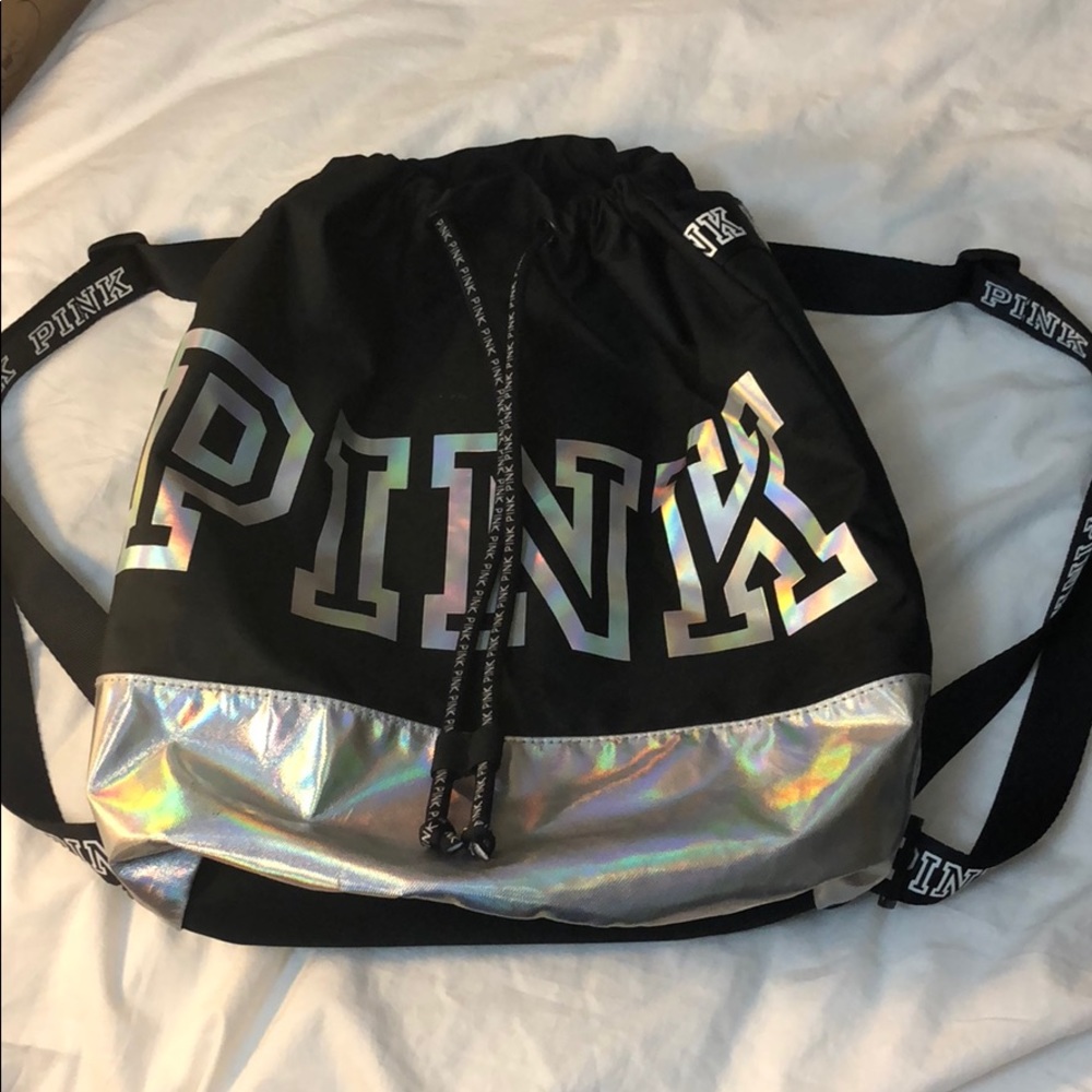 Pink holographic bag